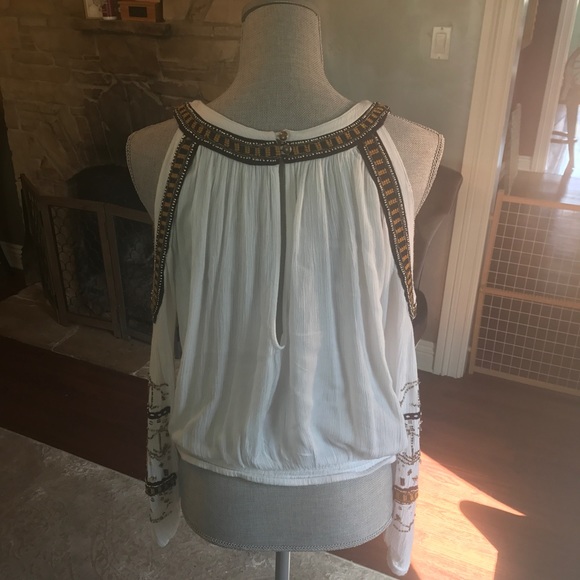 Free People beaded blouse size XS - Picture 6 of 8